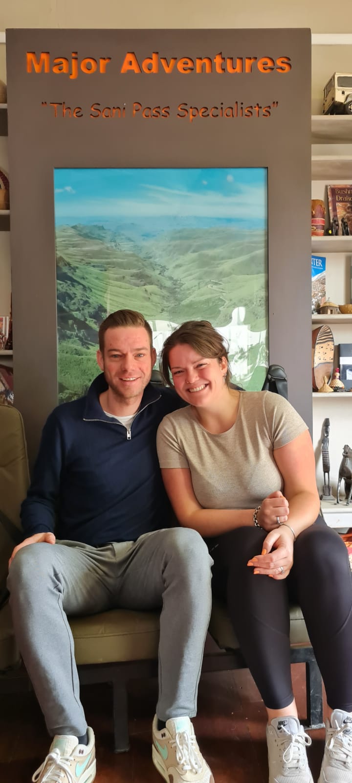 Young Dutch couple visit Underberg to experience Sani Pass
